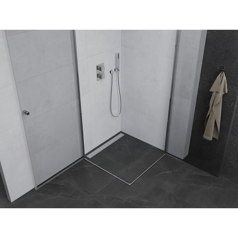 Mexen Pretoria Duo cabine de douche à battant 100 x 100 cm, transparent, chromé - 852-100-100-02-00