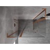 Mexen Mist L Duo cabine de douche pivotante 115 x 95 cm, transparent, cuivre brossé - 8A4L-115-095-65-00