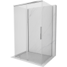 Mexen Rox-3S cabine de douche 3 parois coulissante 155 x 95 cm, transparent, chrome - 8C2-155-095-01-00-3S