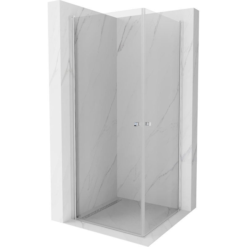 Mexen Pretoria Duo cabine de douche à battant 100 x 100 cm, transparent, chromé - 852-100-100-02-00