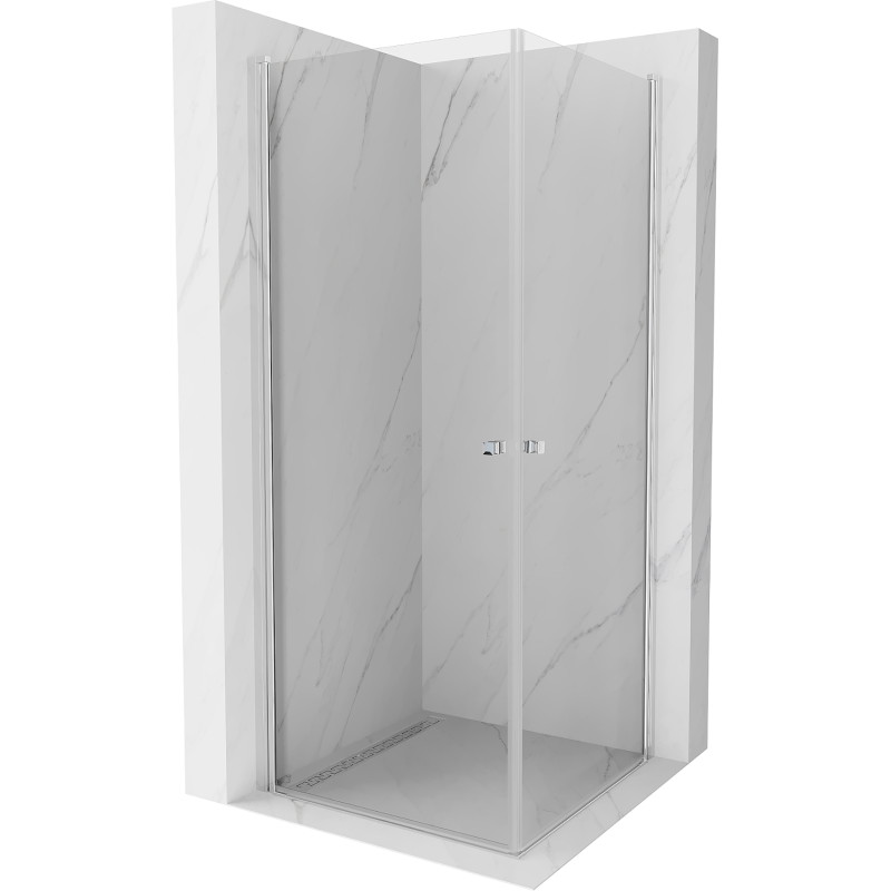 Mexen Pretoria Duo cabine de douche pivotante 100 x 100 cm, transparente, chrome - 852-100-100-02-00