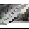 Mexen Mist L Duo cabine de douche pivotante 90 x 90 cm, transparent, noir - 8A4L-090-090-70-00