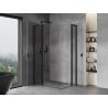 Kabine de douche pivotante Mexen Mist L Duo 100 x 90 cm, transparent, noir - 8A4L-100-090-70-00