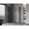Mexen Mist L Duo cabine de douche pivotante 115 x 110 cm, transparent, noir - 8A4L-115-110-70-00