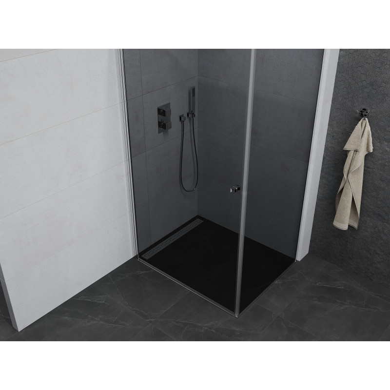 Mexen Pretoria cabine de douche pivotante 100 x 70 cm, graphite, chrome - 852-100-070-01-40