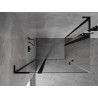 Mexen Mist L Duo cabine de douche pivotante 120 x 110 cm, transparent, noir - 8A4L-120-110-70-00