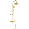 Ensemble de douche Mexen KX40 en saillie avec pommeau de douche et mitigeur thermostatique, doré - 771504091-50