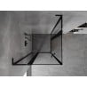 Mexen Mist L Duo cabine de douche pivotante 90 x 90 cm, cadre noir, noir - 8A4L-090L-090P-70-70