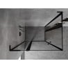Mexen Mist L Duo cabine de douche pivotante 110 x 90 cm, cadre noir, noir - 8A4L-110L-090P-70-70
