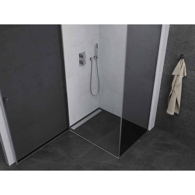 Mexen Pretoria cabine de douche battante 100 x 90 cm, graphite, chrome - 852-100-090-01-40