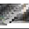 Mexen Mist L Duo cabine de douche pivotante 110 x 90 cm, grille noire, noire - 8A4L-110L-090P-70-77
