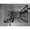 Mexen Mist L Duo cabine de douche pivotante 115 x 90 cm, grille noire, noir - 8A4L-115L-090P-70-77