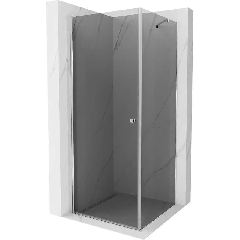 Mexen Pretoria cabine de douche battante 100 x 100 cm, graphite, chrome - 852-100-100-01-40