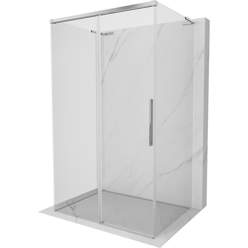Mexen Rox-3S L cabine de douche 3 panneaux coulissants 140 x 70 cm, transparent, chrome - 8C2L-140-070-01-00-3S