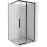 Mexen Rox paroi de douche Walk-in droite 105 x 200 cm, cadre noir 8 mm, noir - 8C2-105-003-70-70-P