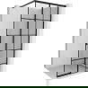 Mexen Rox paroi de douche Walk-in droite 75 x 200 cm, grille noire 8 mm, noire - 8C2-075-003-70-77-P