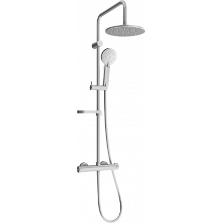 Mexen KX40 ensemble de douche en saillie avec pommeau de douche et mitigeur thermostatique, gris pistolet brossé - 771504091-66