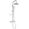 Mexen KX40 ensemble de douche en saillie avec pommeau de douche et mitigeur thermostatique, gris pistolet brossé - 771504091-66