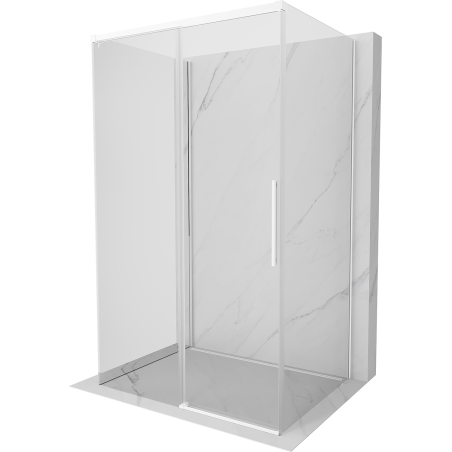 Mexen Rox-3S cabine de douche 3 parois coulissantes 155 x 70 cm, transparent, blanc - 8C2-155-070-20-00-3S