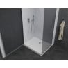 Mexen Pretoria cabine de douche pivotante 100 x 120 cm, graphite, chrome + receveur Flat - 852-100-120-01-40-4010