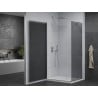 Mexen Pretoria cabine de douche pivotante 100 x 120 cm, graphite, chrome + receveur Flat - 852-100-120-01-40-4010
