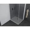 Mexen Pretoria cabine de douche pivotante 100 x 120 cm, graphite, chrome + receveur Flat - 852-100-120-01-40-4010
