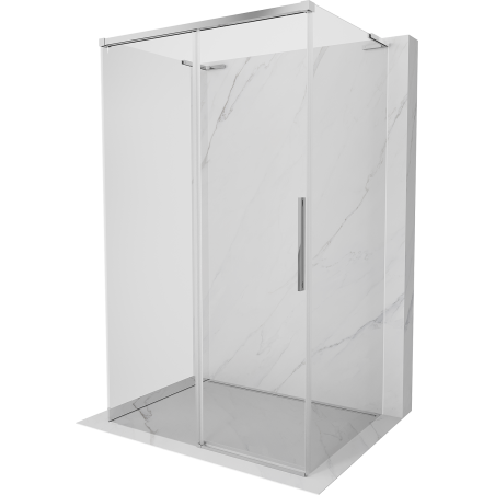 Mexen Rox-3S L cabine de douche 3 parois coulissante 140 x 90 cm, transparent, chrome - 8C2L-140-090-01-00-3S