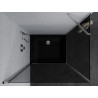 Mexen Pretoria cabine de douche pivotante 100 x 80 cm, graphite, chrome + receveur de douche plat, noir - 852-100-080-01-40-4070