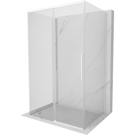 Mexen Rox-3S cabine de douche 3 parois coulissante 115 x 90 cm, transparente, blanche - 8C2-115-090-20-00-3S