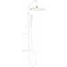 Mexen KX49 ensemble de douche en saillie avec pomme de douche et mitigeur thermostatique, blanc/or - 771504091-25