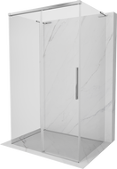 Mexen Rox-3S L cabine de douche 3 pans coulissante 155 x 120 cm, transparent, chrome - 8C2L-155-120-01-00-3S