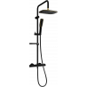 Mexen KX49 ensemble de douche extérieure avec pommeau et robinet thermostatique, noir/doré - 771504991-75