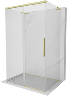 Mexen Rox-3S L cabine de douche coulissante à 3 côtés 100 x 85 cm, transparente, or brossé - 8C2L-100-085-55-00-3S