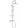 Mexen KT05 ensemble de douche apparent avec pomme de douche et mitigeur thermostatique, chrome/blanc - 771500593-00
