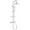 Mexen KT05 ensemble de douche en saillie avec douche de tête et robinet thermostatique, chromé/blanc - 771500593-00