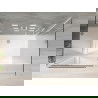 Mexen Omega cabine de douche 3 côtés, coulissante 140 x 90 cm, transparent, chrome + receveur plat - 825-140-090-01-00-3s-4010