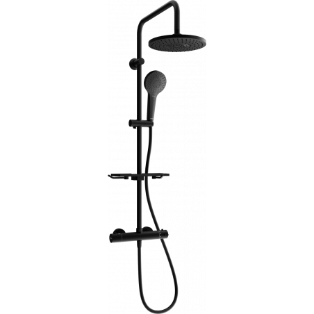 Mexen KT05 ensemble de douche apparent avec pomme de douche et robinet thermostatique, noir - 771500593-70