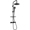 Mexen KT05 ensemble de douche apparent avec pomme de douche et robinet thermostatique, noir - 771500593-70