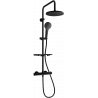 Mexen KT05 ensemble de douche en saillie avec pomme de douche et robinet thermostatique, noir - 771500593-70