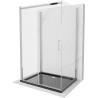 Cabine de douche 3 côtés Mexen Omega, coulissante 100 x 100 cm, transparent, chromé + receveur plat - 825-100-100-01-00-3s-4070