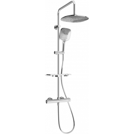 Mexen KT17 ensemble de douche à montage externe avec pomme de douche et mitigeur thermostatique, chrome - 771501793-00