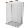 Mexen Rox-3S cabine de douche coulissante à 3 parois 110 x 70 cm, transparent, or rose - 8C2-110-070-60-00-3S