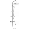 Mexen KT17 ensemble de douche apparente avec pommeau de douche et robinet thermostatique, chrome/blanc - 771501793-02