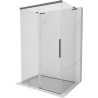 Mexen Rox-3S L cabine de douche 3 parois coulissante 90 x 80 cm, transparent, gris canon brossé - 8C2L-090-080-66-00-3S