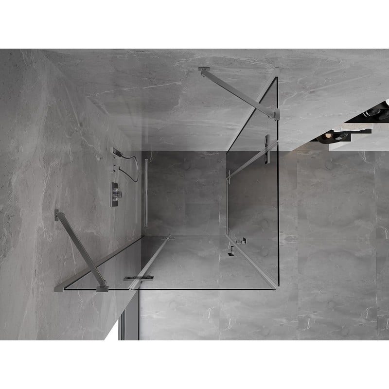 Mexen Mist-H Duo cabine de douche pivotante 120 x 120 cm, transparent, chrome - 8A5-120L-120P-01-00