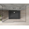 Mexen Omega-3S cabine de douche 3 parois, coulissante 140x80 cm, transparent, chrome + receveur de douche plat