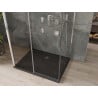 Mexen Omega cabine de douche 3 côtés, coulissante 140 x 90 cm, transparent, chrome + receveur plat - 825-140-090-01-00-3s-4070