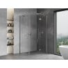 Mexen Mist-H Duo cabine de douche pivotante droite 75 x 90 cm, transparent, chrome - 8A5-075L-090P-01-00