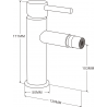 Mexen Elba mitigeur bidet chromé - 74120-00