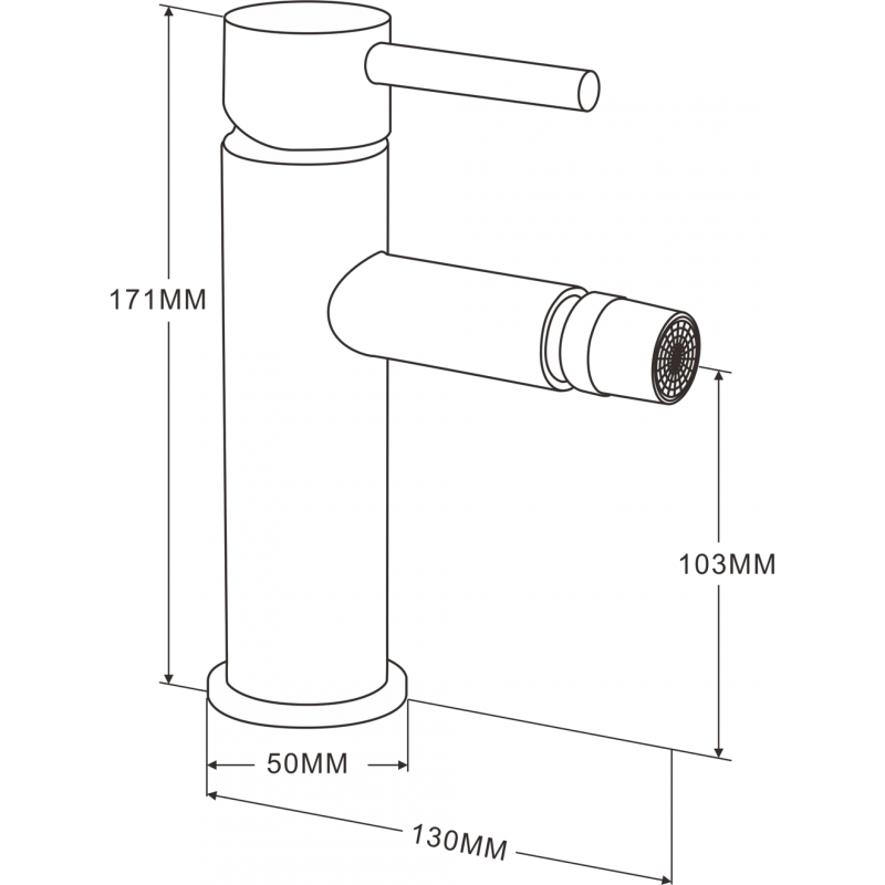 Mexen Elba robinet de bidet blanc - 74120-20